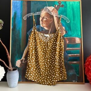 Tentree Women's Spaghetti Strap Cami in Mustard Dot